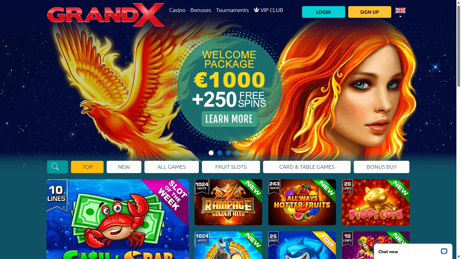 GrandX Casino Desktop screenshot